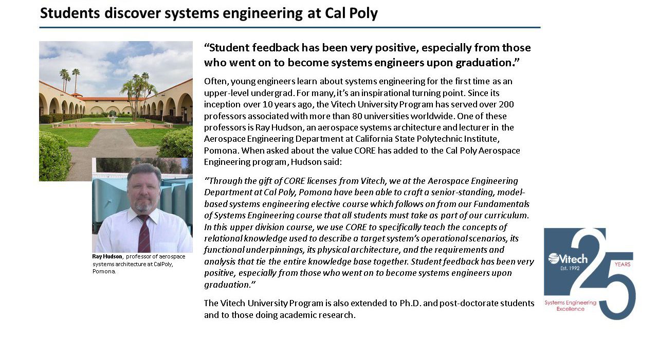 Students discover systems engineering at Cal Poly